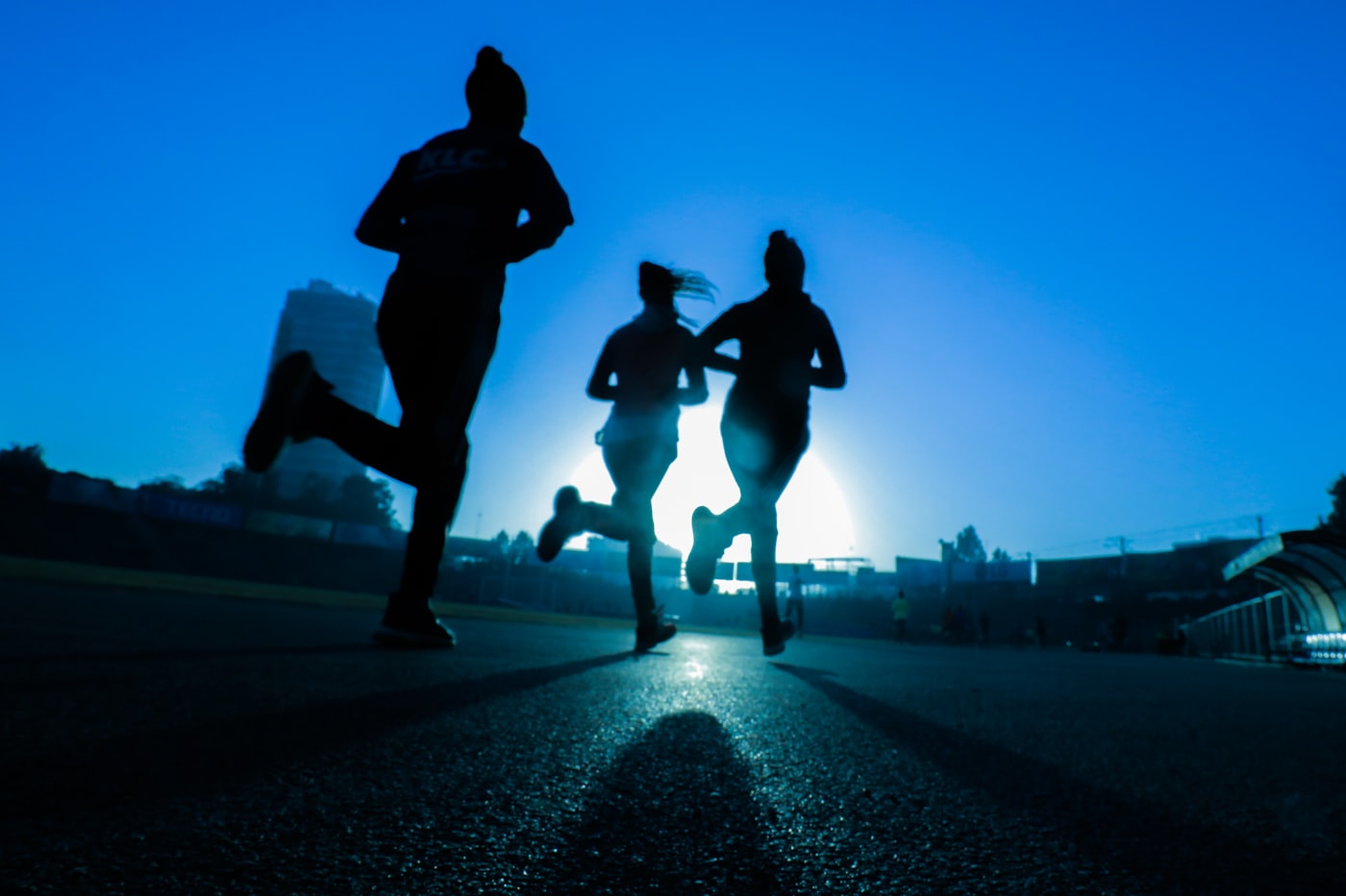 Runner on outdoor path